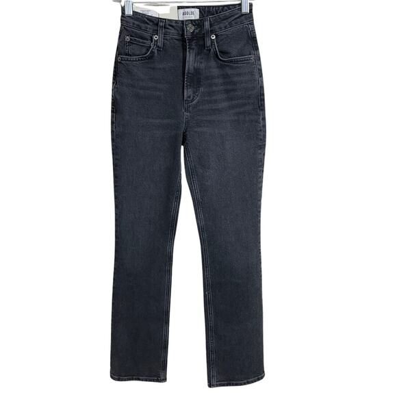 Agolde VINTAGE HIGH RISE BOOT Women’s Size 23 Black TECHNIQUE Wash NEW Tiny Flaw - Picture 1 of 10